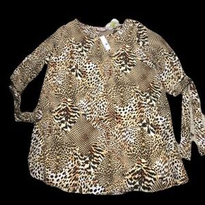 Spin U.S.A. Leopard Print Alissa Curvy Dress Size 1XL